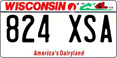 WI license plate 824XSA