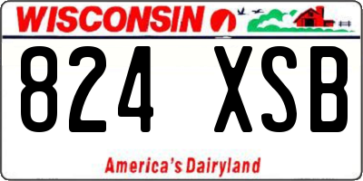 WI license plate 824XSB