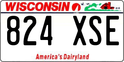 WI license plate 824XSE