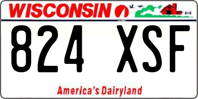 WI license plate 824XSF