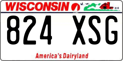 WI license plate 824XSG