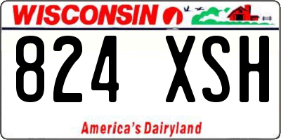 WI license plate 824XSH
