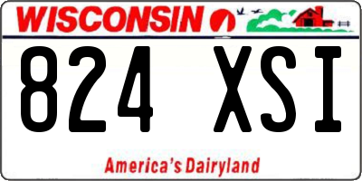 WI license plate 824XSI