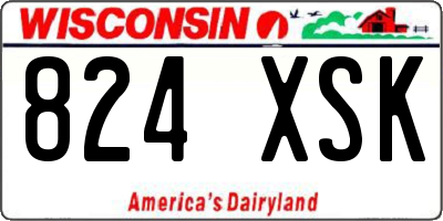 WI license plate 824XSK
