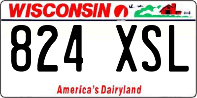 WI license plate 824XSL