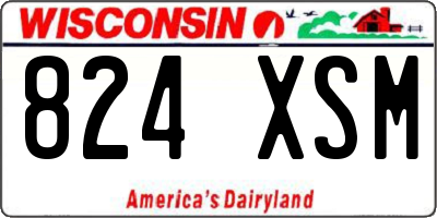 WI license plate 824XSM