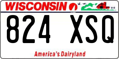 WI license plate 824XSQ