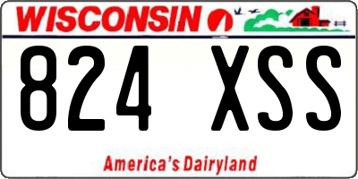 WI license plate 824XSS