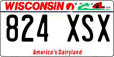WI license plate 824XSX
