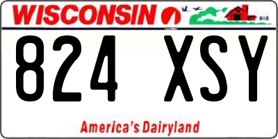 WI license plate 824XSY