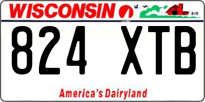 WI license plate 824XTB