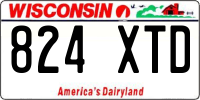 WI license plate 824XTD
