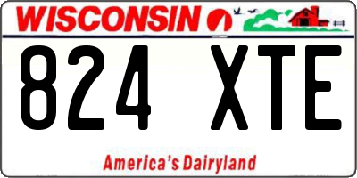 WI license plate 824XTE