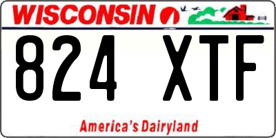 WI license plate 824XTF
