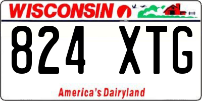 WI license plate 824XTG