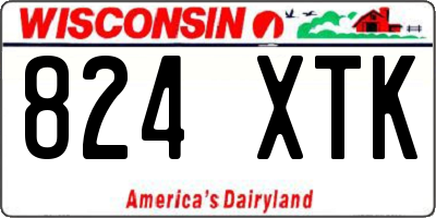 WI license plate 824XTK
