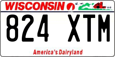 WI license plate 824XTM