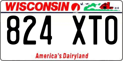 WI license plate 824XTO