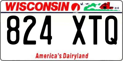 WI license plate 824XTQ