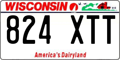 WI license plate 824XTT
