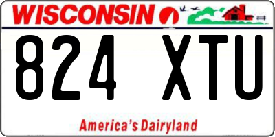 WI license plate 824XTU