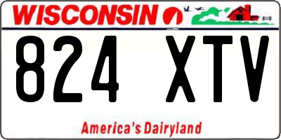 WI license plate 824XTV