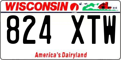WI license plate 824XTW