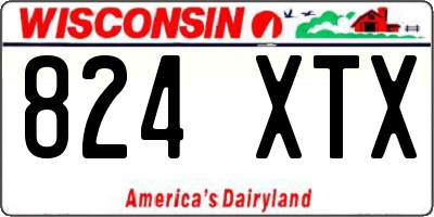 WI license plate 824XTX