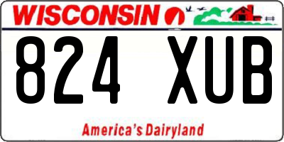 WI license plate 824XUB