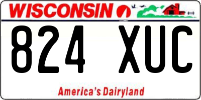 WI license plate 824XUC