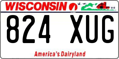 WI license plate 824XUG