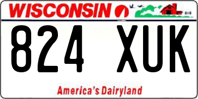 WI license plate 824XUK