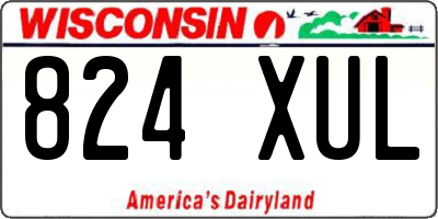 WI license plate 824XUL