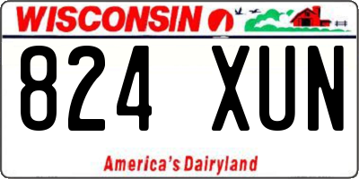 WI license plate 824XUN
