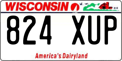 WI license plate 824XUP