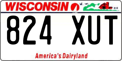 WI license plate 824XUT
