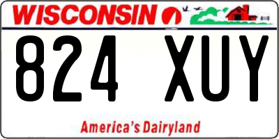 WI license plate 824XUY