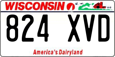 WI license plate 824XVD