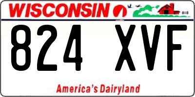 WI license plate 824XVF