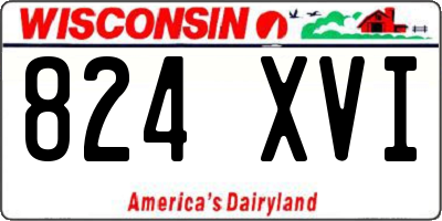 WI license plate 824XVI