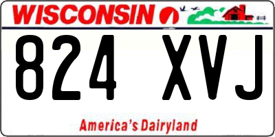 WI license plate 824XVJ