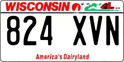 WI license plate 824XVN