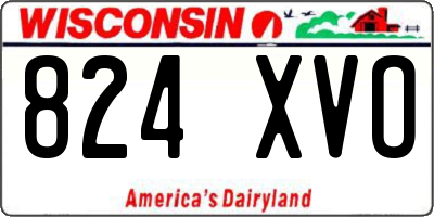WI license plate 824XVO