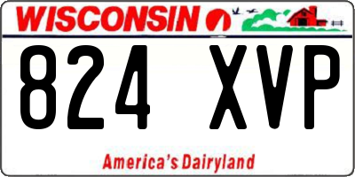 WI license plate 824XVP
