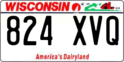 WI license plate 824XVQ