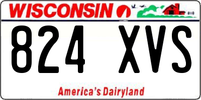 WI license plate 824XVS