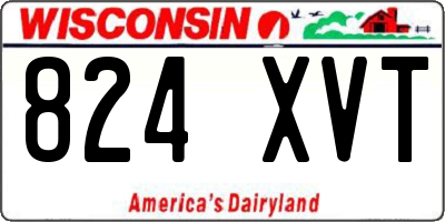 WI license plate 824XVT