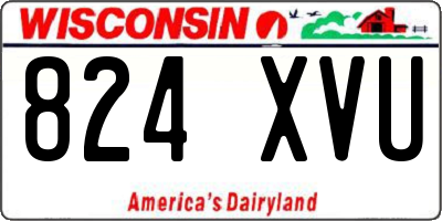 WI license plate 824XVU