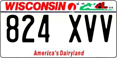 WI license plate 824XVV