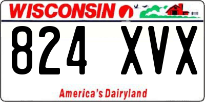 WI license plate 824XVX